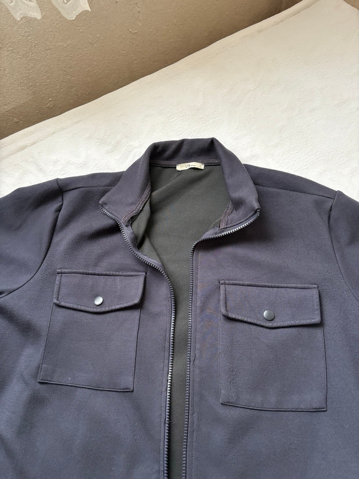 Fermuarlı lacivert Erkek Ceket - Görsel 3