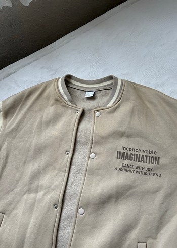 Bej Düğmeli Rahat Erkek Kolej Ceket - Görsel 2