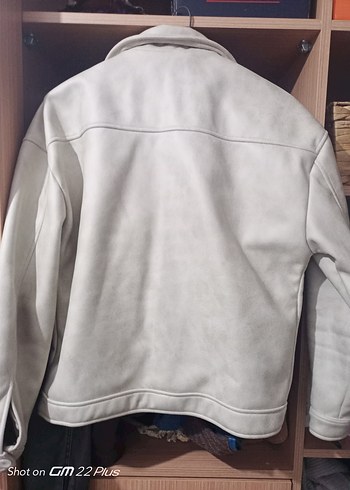 Düğmeli Beyaz Süet erkek Ceket - Görsel 3