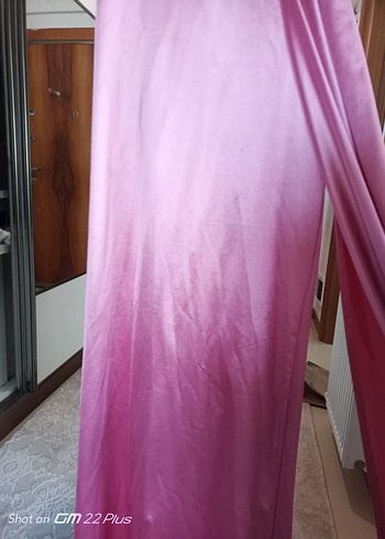 EMIR BELA Pembe Drapeli Uzun Abiye Elbise - Görsel 7