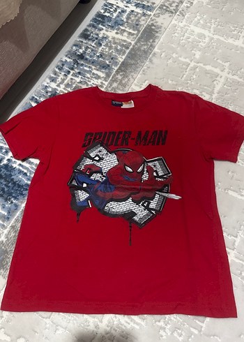 Kırmızı Spider-Man Baskılı Erkek Tişört