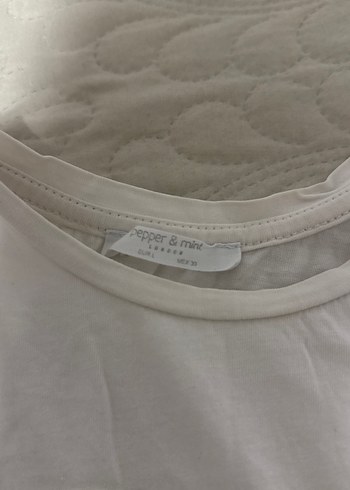 Baskılı kısa kollu hamile üstü, straplez kesim - Görsel 4