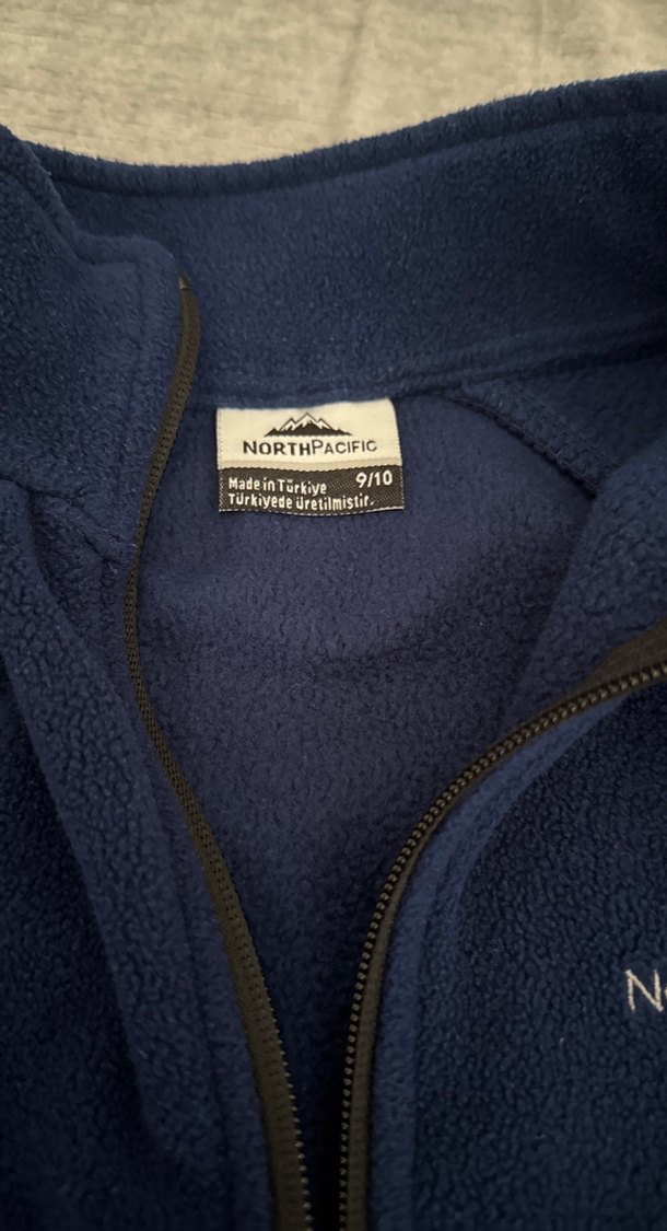 Erkek çocuk Mavi Fermuarlı Yüksek Yakalı Polar - Görsel 3