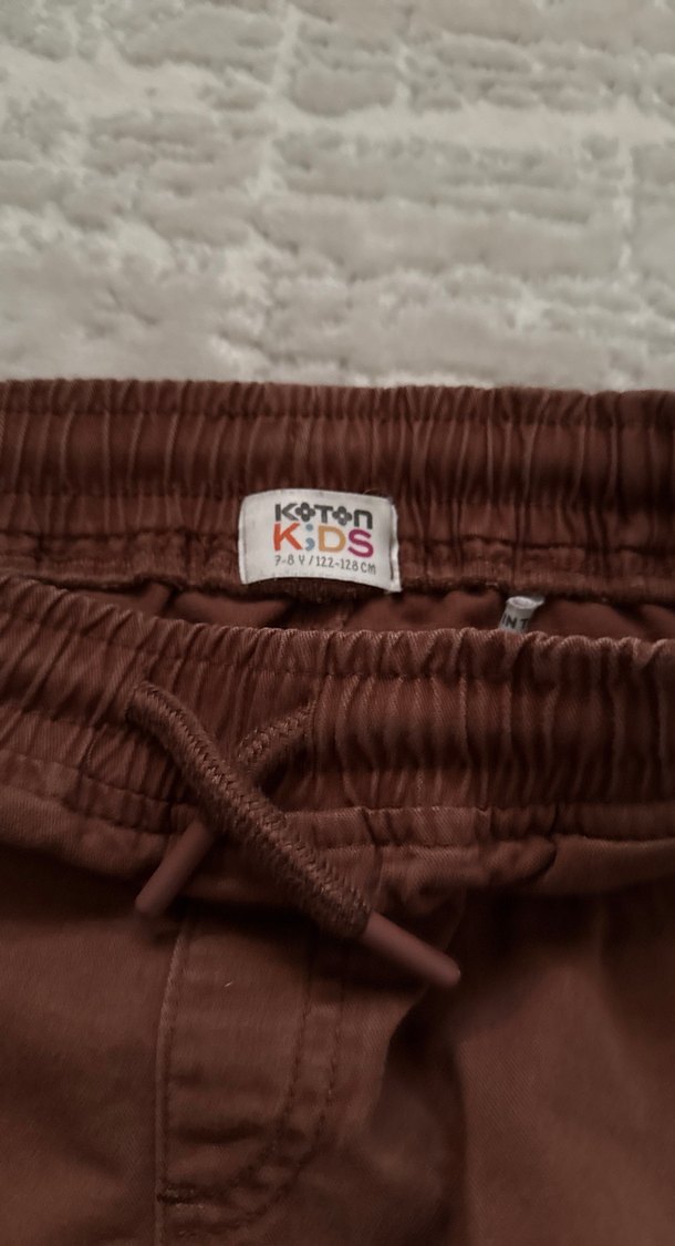 Erkek çocuk Kahverengi Keten Rahat Kesim Sweatpant - Görsel 3