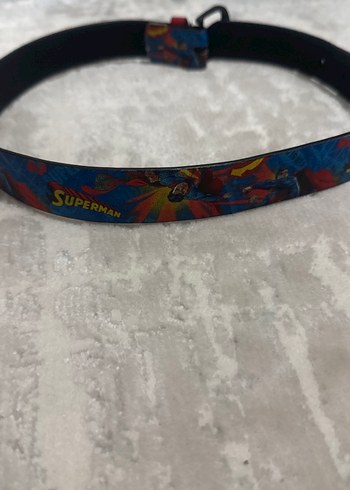 Renkli Süperman Desenli erkek çocuk Deri Kemer - Görsel 3