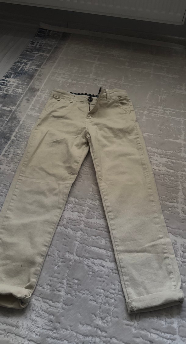 Hiç giyilmedi etiketi kopmuş Düğmeli erkek çocuk Pamuk Pantolon - Görsel 2