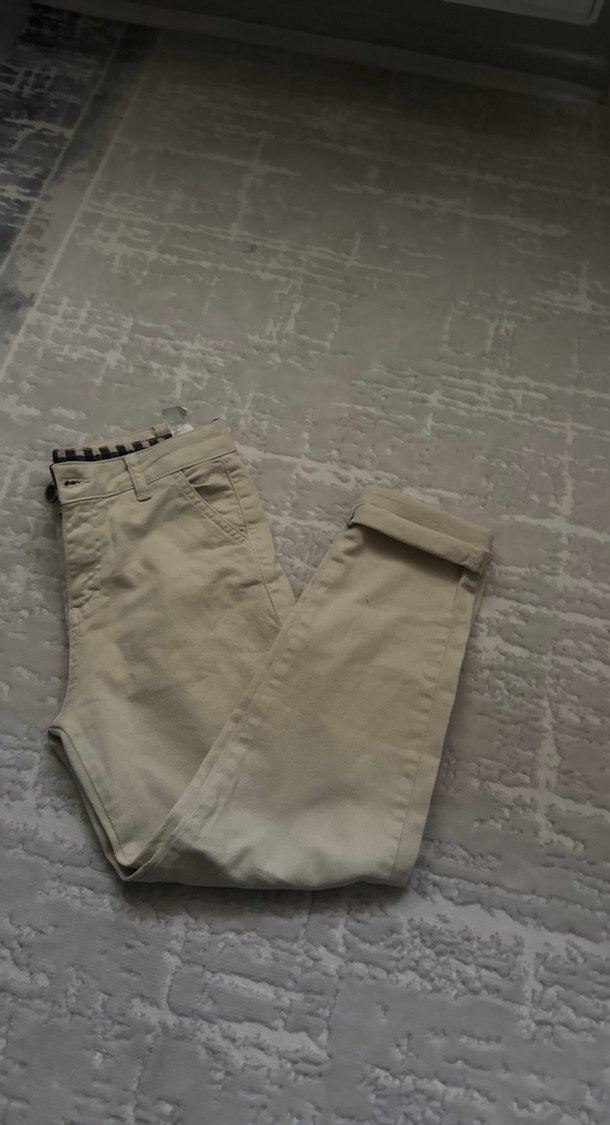 Hiç giyilmedi etiketi kopmuş Düğmeli erkek çocuk Pamuk Pantolon - Görsel 4