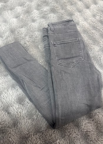 Gri Rahat Kesim Kadın Kot Pantolon - Görsel 2