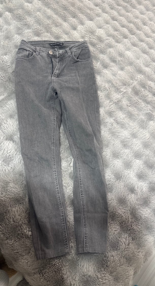 Gri Rahat Kesim Kadın Kot Pantolon - Görsel 4