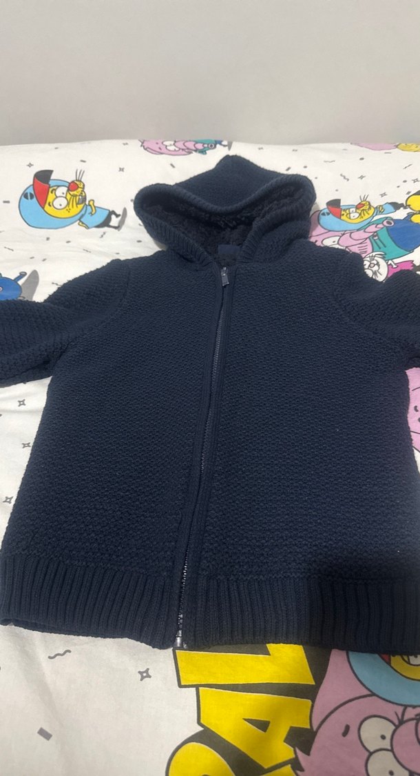 Siyah Kürklü erkek çocuk  Kışlık Ceket - Görsel 5