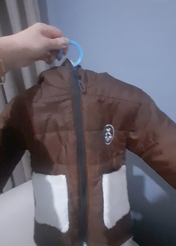 Kahverengi Erkek Çocuk Fermuarlı Kaban - Görsel 3