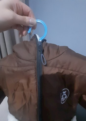 Kahverengi Erkek Çocuk Fermuarlı Kaban - Görsel 4