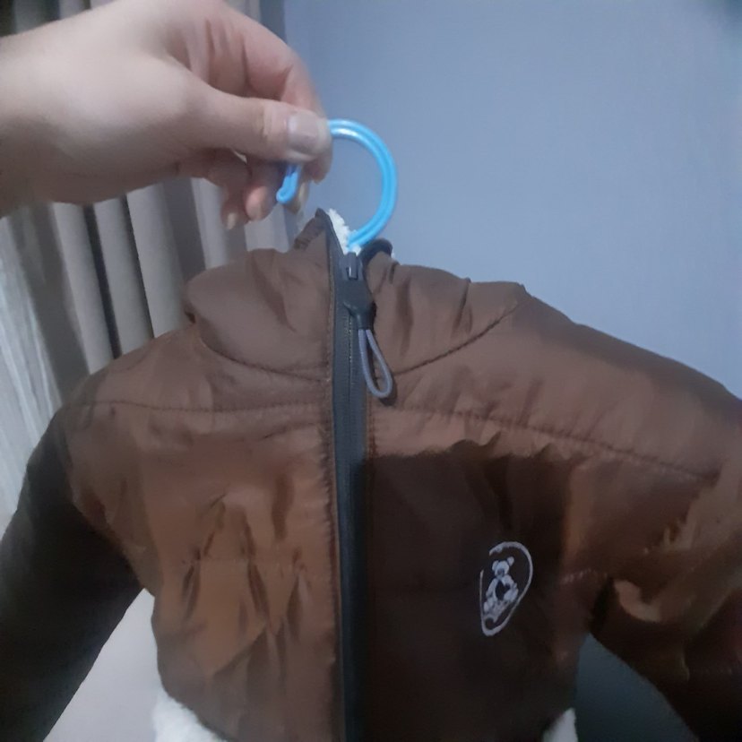 Kahverengi Erkek Çocuk Fermuarlı Kaban - Görsel 4