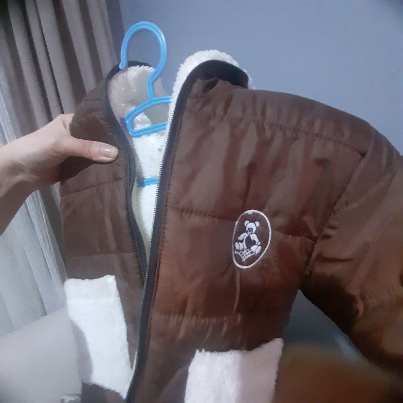 Kahverengi Erkek Çocuk Fermuarlı Kaban - Görsel 2