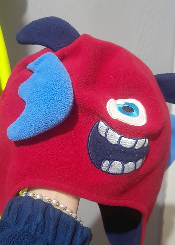 Kırmızı Erkek Polar Bere Rock Punk - Görsel 2