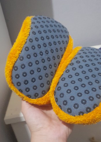 Kız Çocuk Sarı Kürklü Sıcak Ev Terliği - Görsel 2