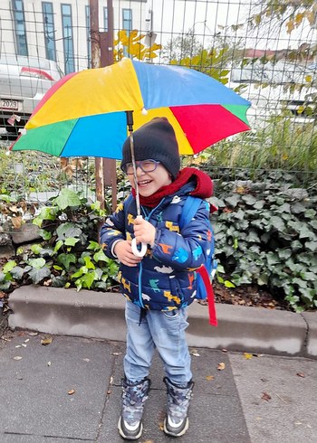 Erkek Çocuk Mavi Desenli Şişme Mont - Görsel 3