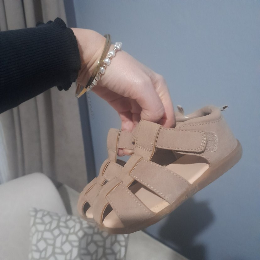 H&M erkek Çocuk Bej Cırtcırtlı Terlik - Görsel 4