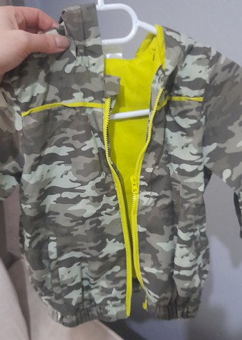 Kapüşonlu Kamuflaj Desenli Erkek Çocuk Yağmurluk - Görsel 2