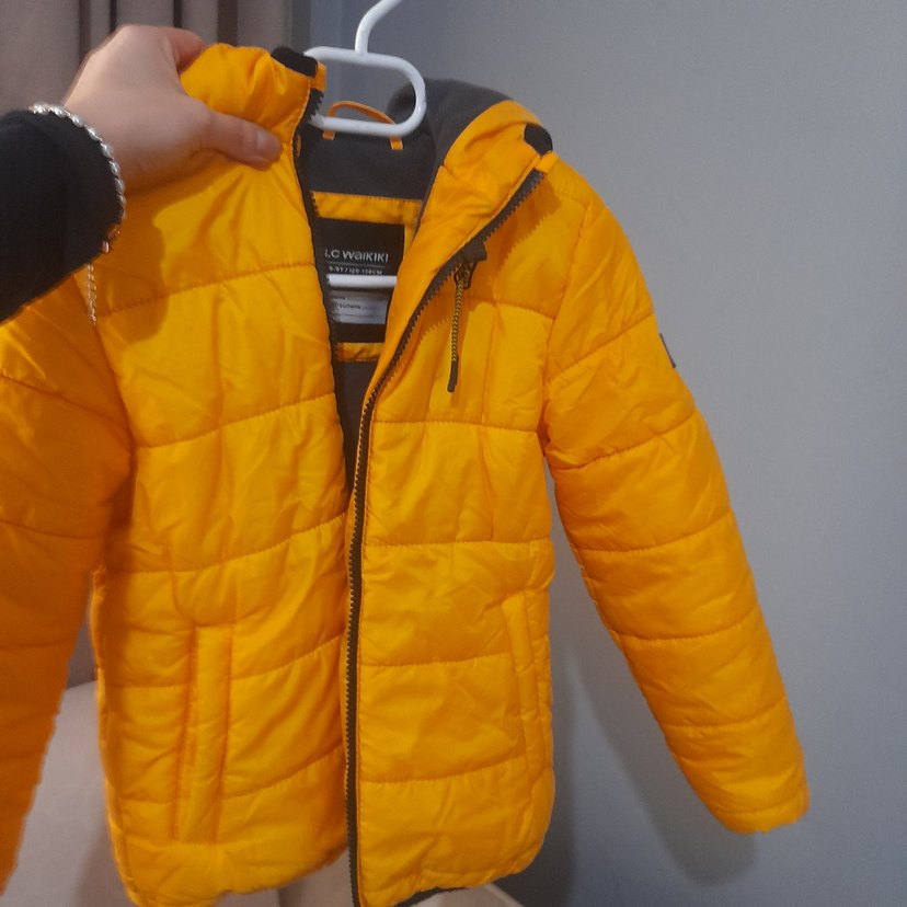 Sarı Fermuarlı Erkek Çocuk Mont - Görsel 2