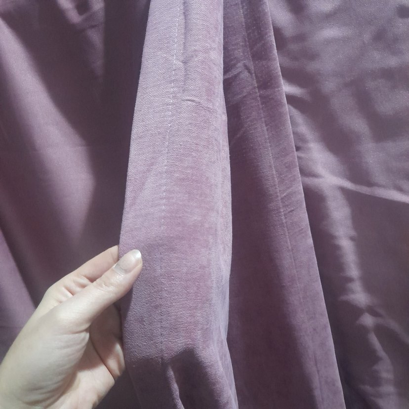 Pastel Pembe Düz fon perde - Görsel 2