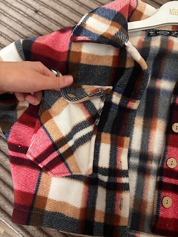 xs Beden Kışlık oduncu crop gömlek