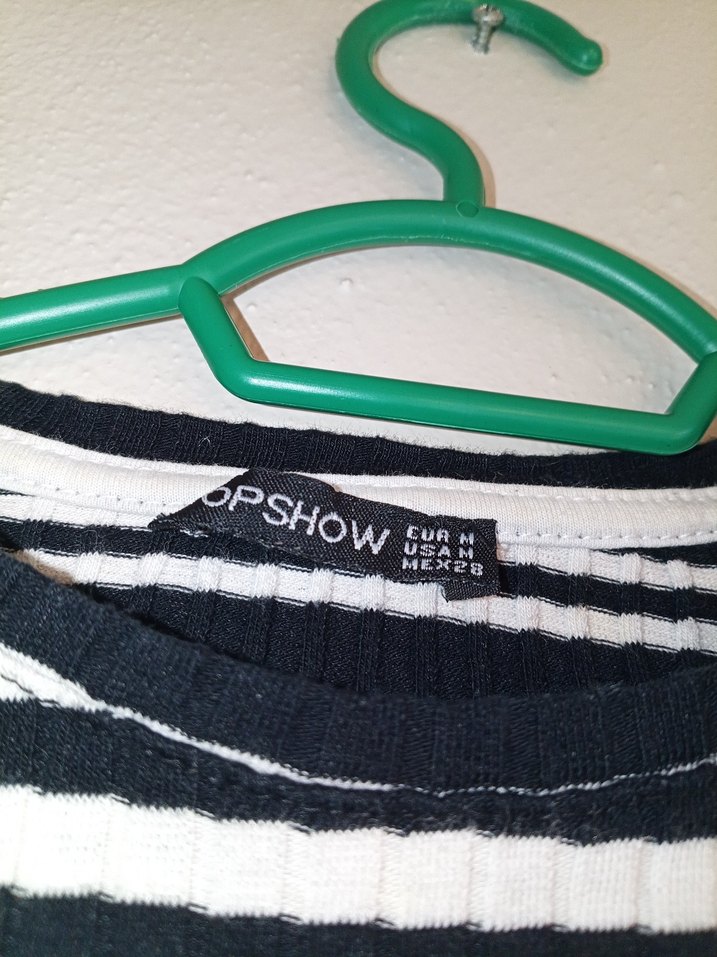 Çizgili, boğazlı, uzun kollu kadın kazak - Görsel 2