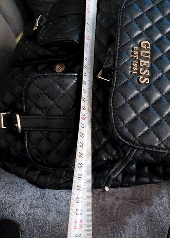 Guess Siyah Deri Kadın Sırt Çantası - Görsel 6