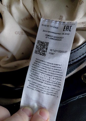 Guess Siyah Deri Kadın Sırt Çantası - Görsel 4