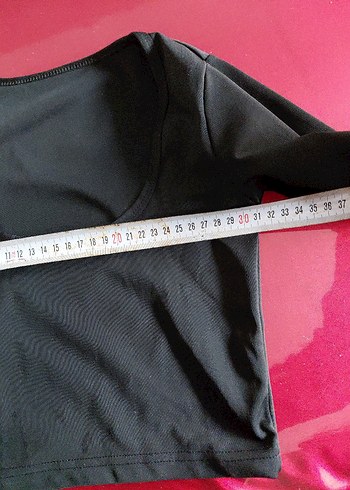 Uzun Kollu Siyah #Crop Top - Görsel 2