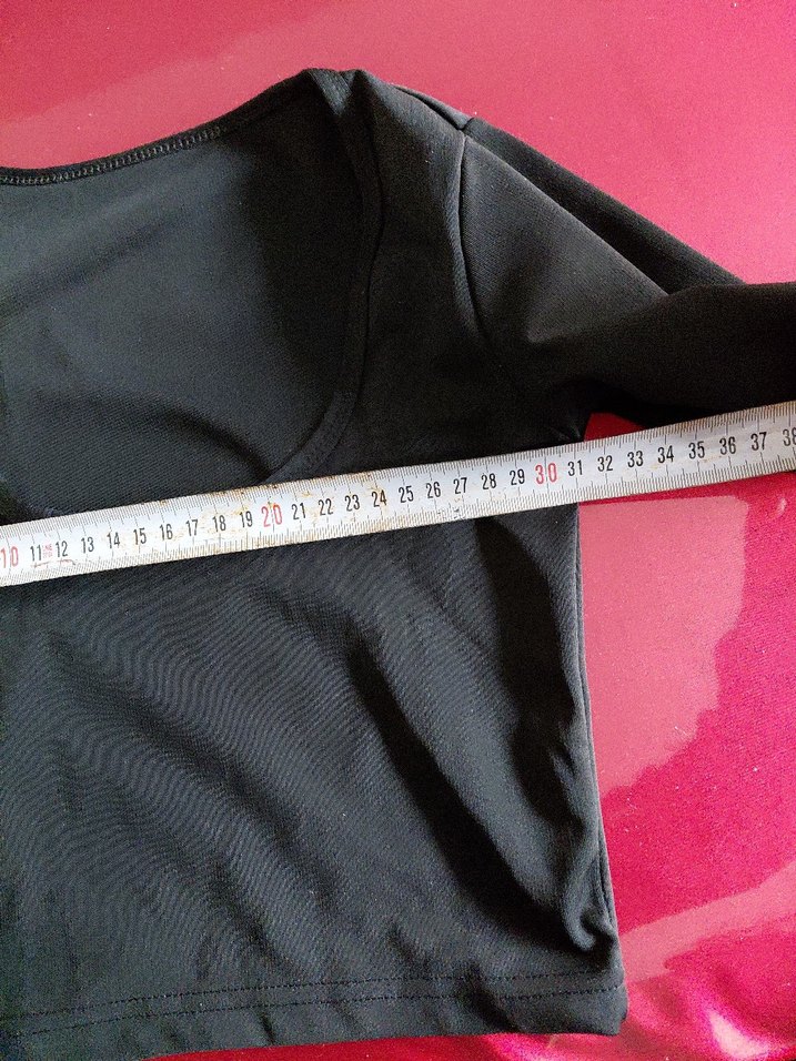 Uzun Kollu Siyah #Crop Top - Görsel 2