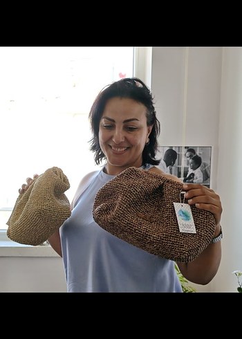  Beden kahverengi Renk Burslu çanta