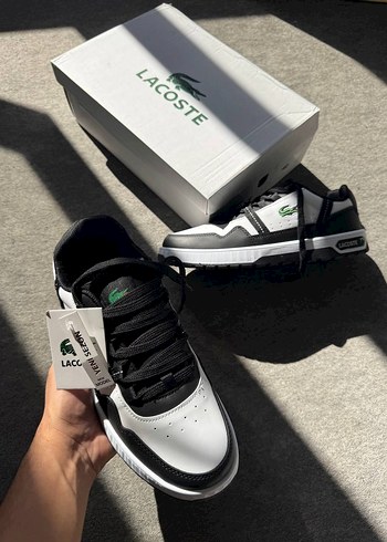 Lacoste Lacoste Erkek Siyah Beyaz Bağcıklı Spor Ayakkabı