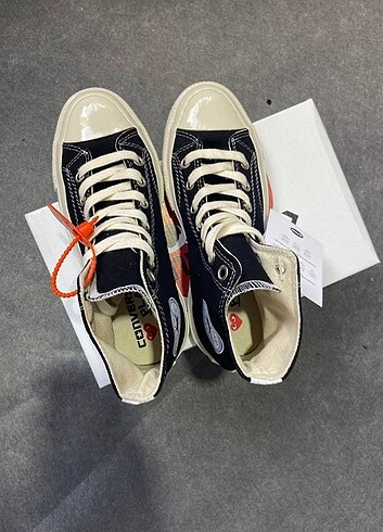 36 Beden siyah Renk Converse Play İthal orjinal Qr kod barkod 36-44 arası numaralar