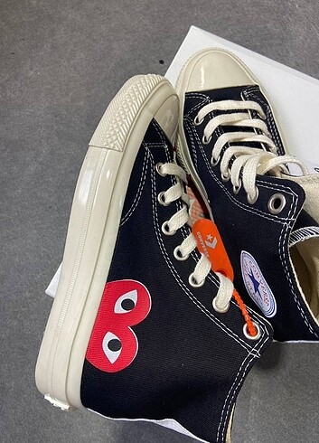 37 Beden siyah Renk Converse Play İthal orjinal Qr kod barkod 36-44 arası numaralar