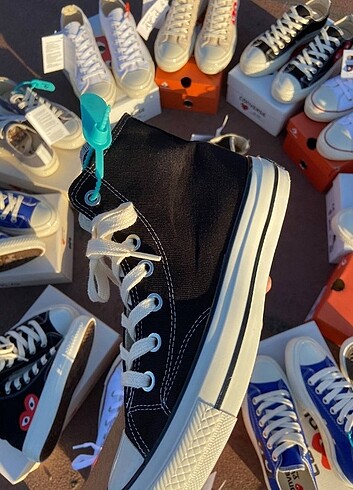 37 Beden siyah Renk Converse chuck Taylor İthal orjinal Orjinal kutu Qr kod ve barko