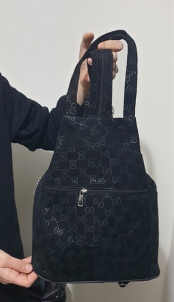 Diğer Hakiki deri Gucci desenli süet kadın çanta