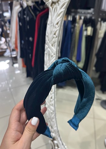 Koyu Mavi Kadın Elastik Kumaş Taç