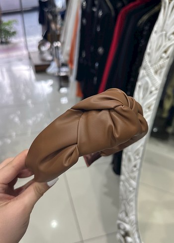 Accessorize Kahverengi Deri Elastik Saç Bandı