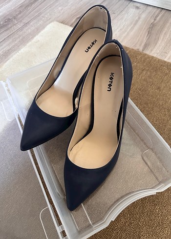 37 Beden Klasik Lacivert Stiletto Kadın Ayakkabı
