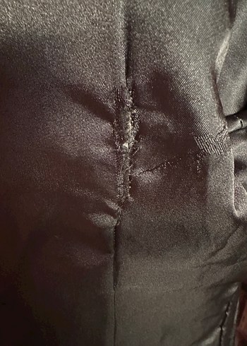 Siyah Uzun Deri Kadın Ceket - Görsel 5