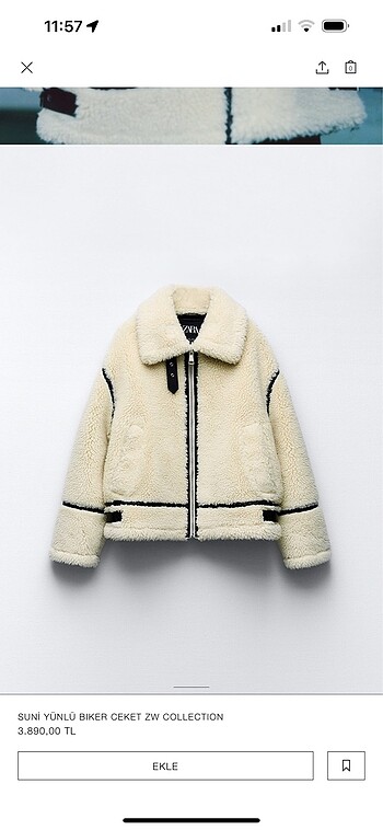 m Beden Zara biker mont