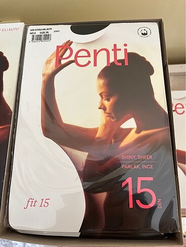 17-18 years Beden siyah Renk Penti siyah fit15 külotlu çorap