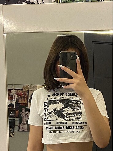 h&m beyaz crop