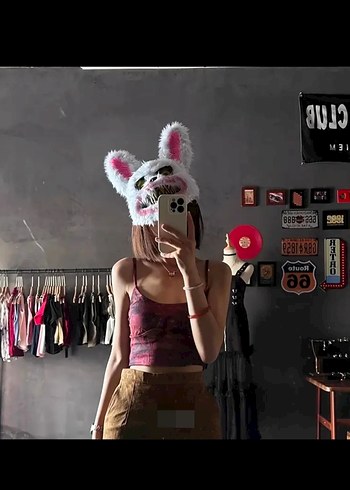 Renkli Işıklı Tavşan Peluş Oyuncak - Görsel 5