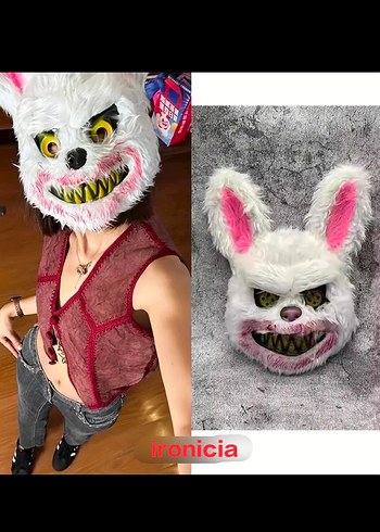 Renkli Işıklı Tavşan Peluş Oyuncak - Görsel 6