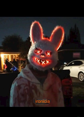 Renkli Işıklı Tavşan Peluş Oyuncak - Görsel 3