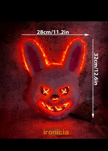 Renkli Işıklı Tavşan Peluş Oyuncak - Görsel 2