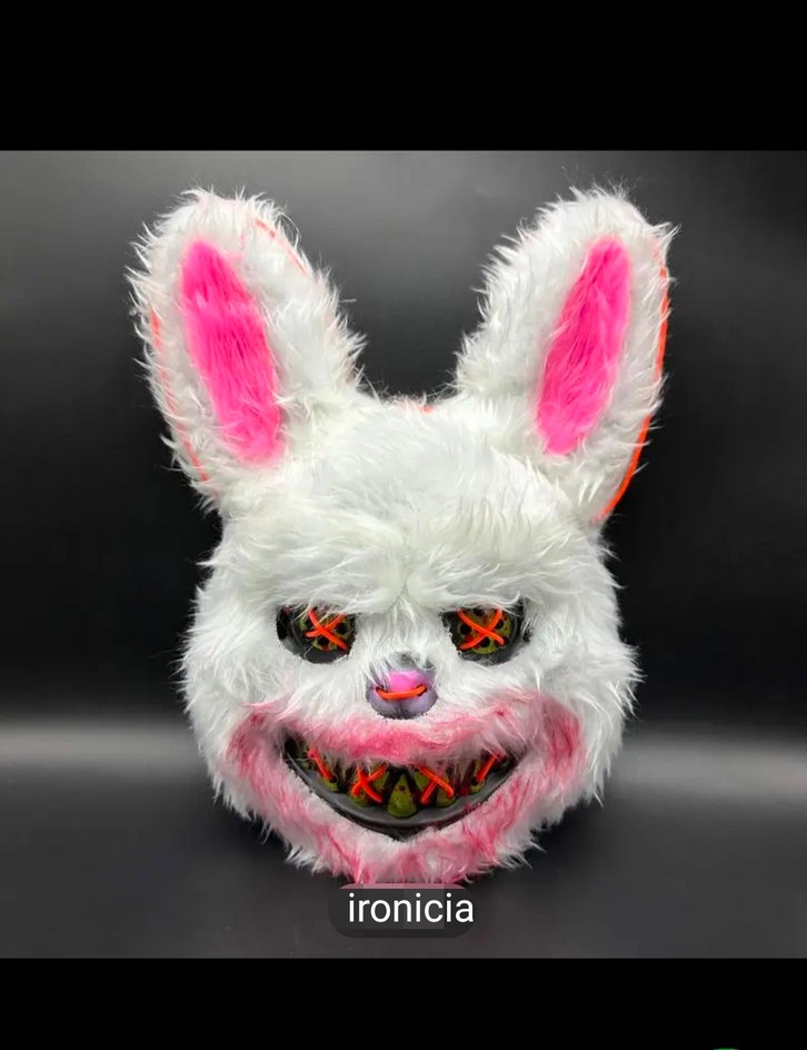 Renkli Işıklı Tavşan Peluş Oyuncak - Görsel 4