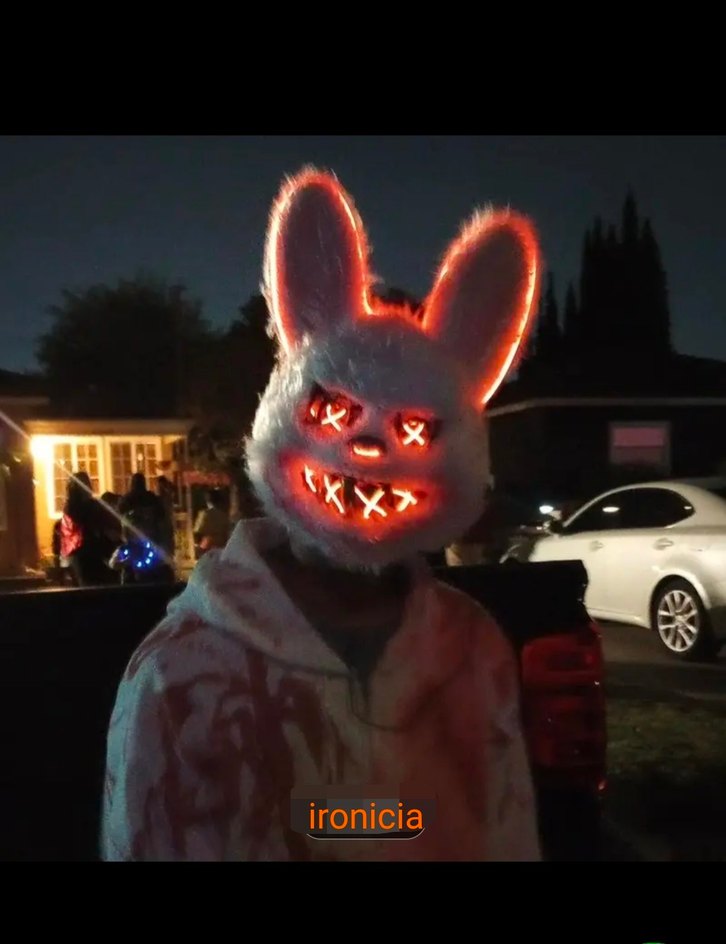 Renkli Işıklı Tavşan Peluş Oyuncak - Görsel 3